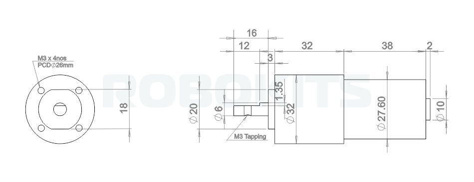 motor dimensions